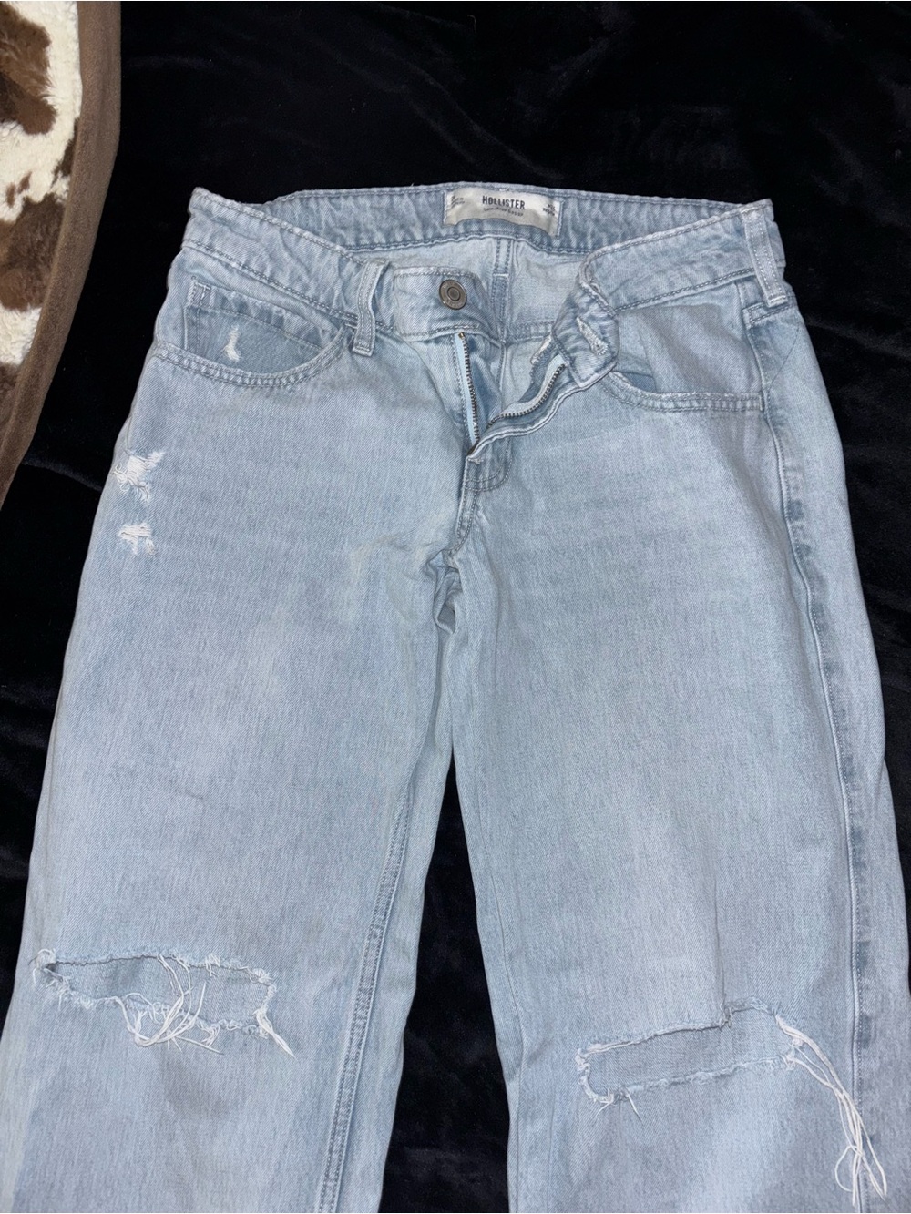 Hollister Light Wash Distressed Boyfriend Jeans